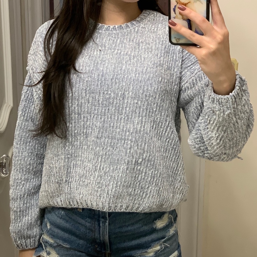 Pac Sun LA Hearts chenille light blue sweater